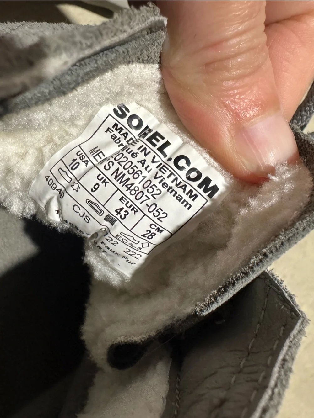 Sorel Explorer Next Drift Waterproof Boots Men Size 10 Light Gray Leather Suede